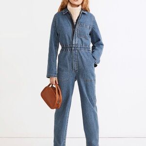 Madewell- straight denim coverall jumpsuit